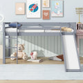 Lit mezzanine surbaissé format jumeau avec toboggan et échelle
