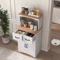 sumyeg Meuble de Rangement de Cuisine en Bois avec Tiroir et Étagère pour Micro-ondes