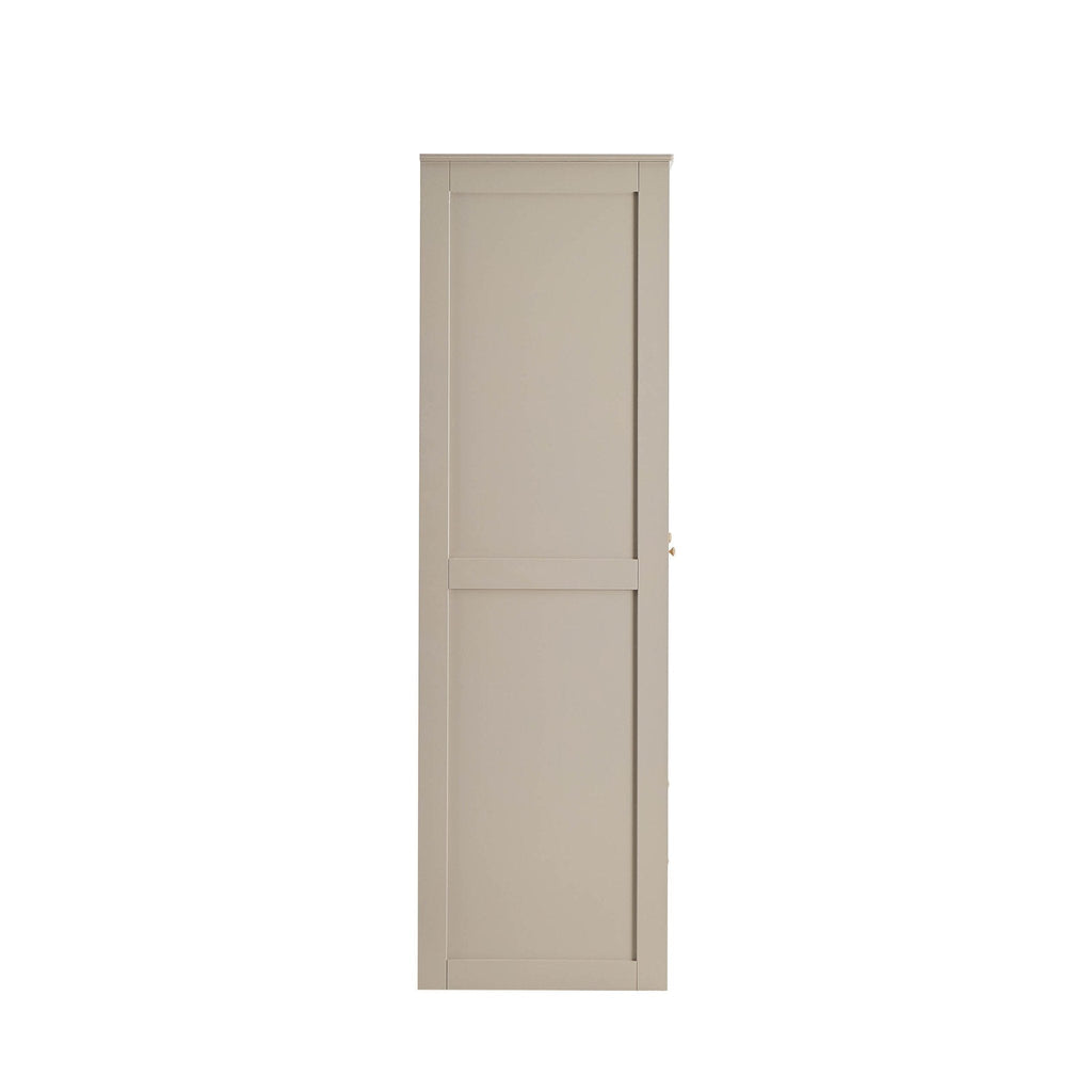 Armoire 3 portes avec tiroirs - Taupe