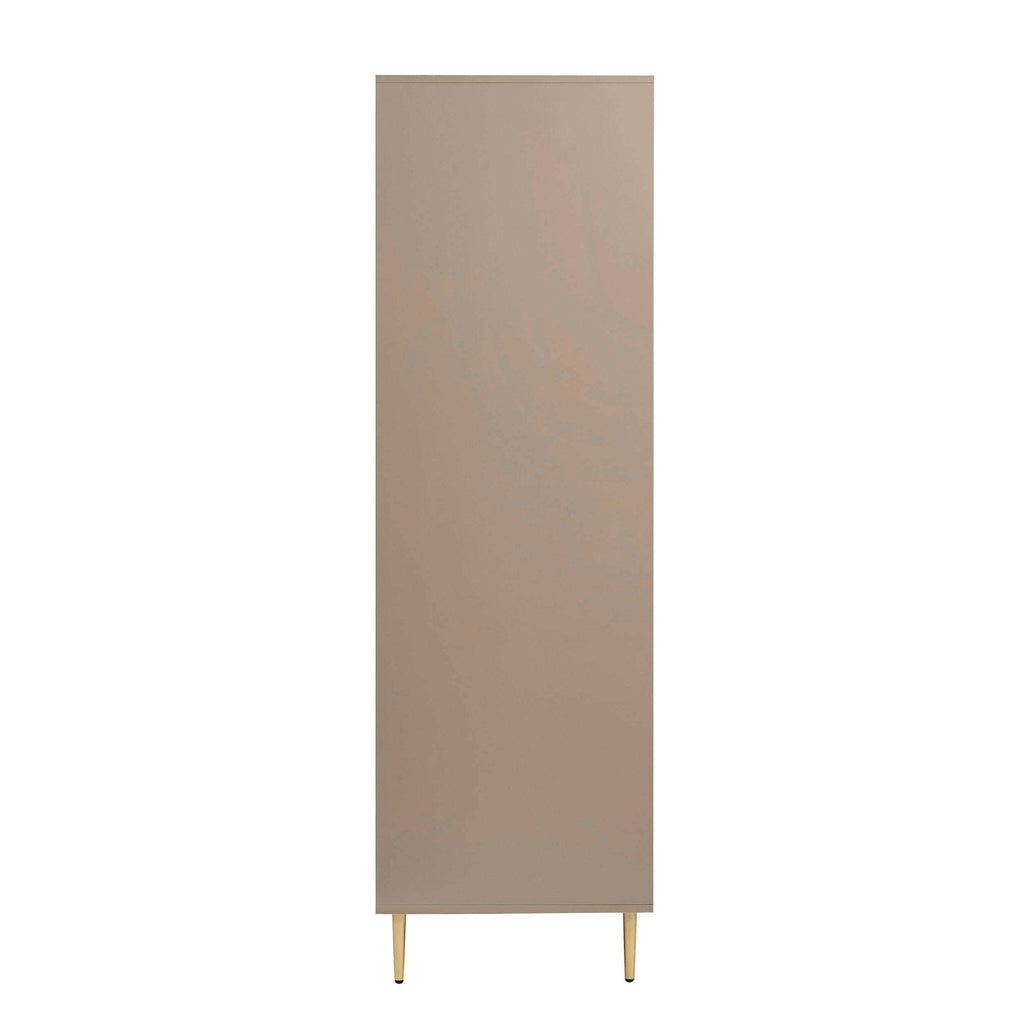 Armoire 3 portes avec tiroirs - Taupe