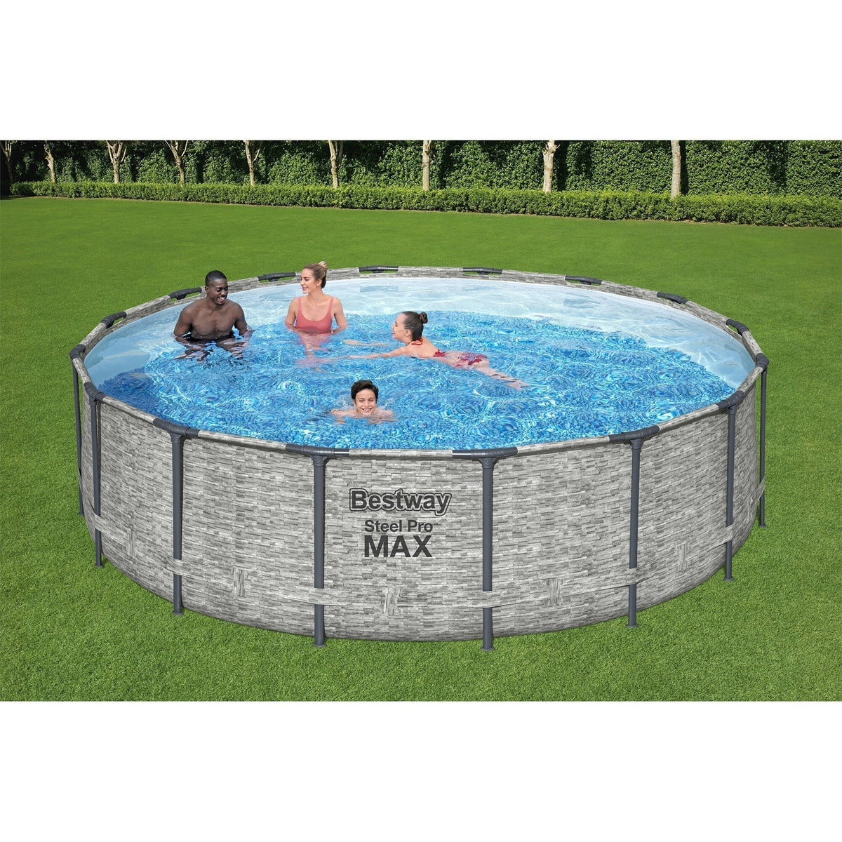 Piscine hors sol ronde Bestway Steel Pro MAX avec pompe et bâche